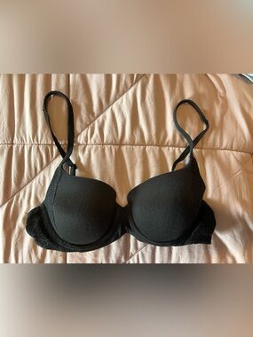 Secret Treasures Black Strapless Push-Up Bra